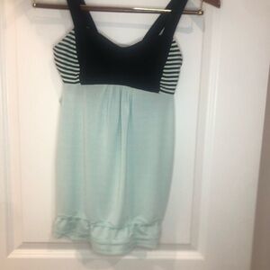Lululemon Mint/Black Tank Top with Stripes | Size 6
